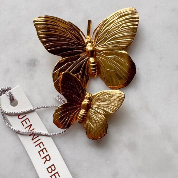 Jennifer Behr Gold Butterfly Mazarine Bobby Pin - Picture 1 of 6